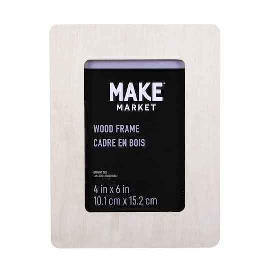 24 Pack: 4" x 6" Ready-to-Finish Wood Frame by Make Market®